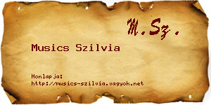 Musics Szilvia névjegykártya